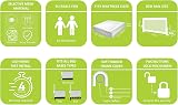 Littles Bed Guard Rail 83cm L x 48.5cm H Fits Single to King White view 3