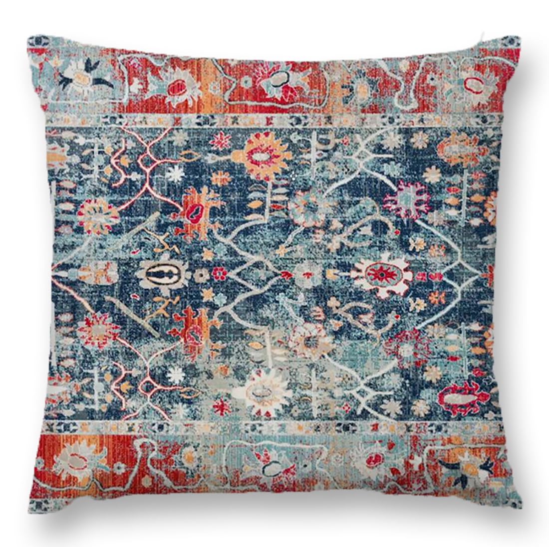 Boho cushion covers 45 x 45 indian cushions Retro Floral Mandala Compass Medallion Bohemian Cushion Cover Throw Colorful Double Printed Floral Pillow Case 18 X 18 Inch Pillow Covers cushion covers