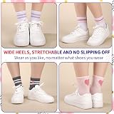 Zuimei 6 Pairs Kids Socks Cotton School Crew Athletic Hearts Stripes 9-12 view 5