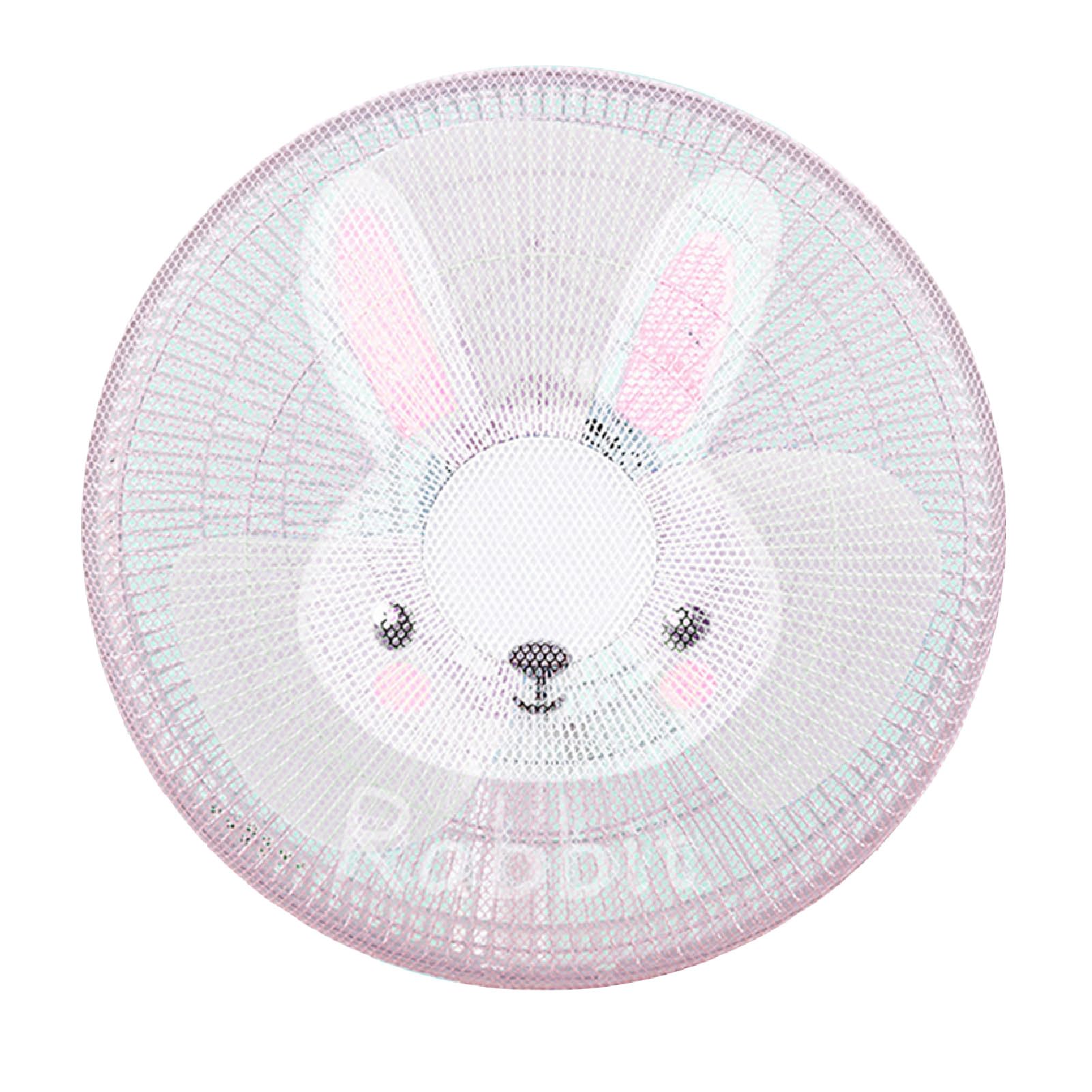 Round Electric Fan Guard Dust Cover, Damp-Proof Cover for Pedestal Fan Summer Washable Dustproof Safety Fan Protection, Washable Reusable, Anti-Dust (Bunny L 45cm / 17.7in)