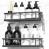 YASONIC Shower Caddy Adhesive, Rustproof Shower Organizer, Large Capacity Shower Shelves for Inside Shower, No Drilling Bathr