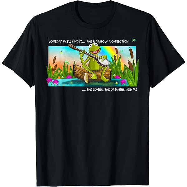 Thedifferent T-Shirt Uomo Scollo V Con Stampa Kermit La Rana - Frase Divertente "Godi Maiala!" - Bianco