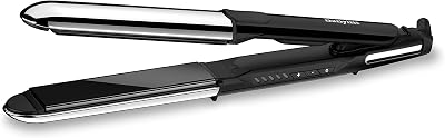 BaByliss Straight and Curl Brilliance Hair Straightener Silver Black Titanium