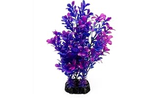 Mipukbay Fish Tank Decorations, Purple Aquarium Decor, Fake Aquarium Plants Artificial Fish Tank Decorations, Plastic Aquarium Plants Decorations (1PC, Purple)