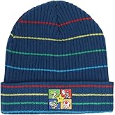 Super Mario Ribbed Knit Youth Beanie and Gloves Set