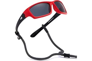 BASSDASH Kids Polarized UV400 Protection Sunglasses for Boys Girls with Adjustable Strap