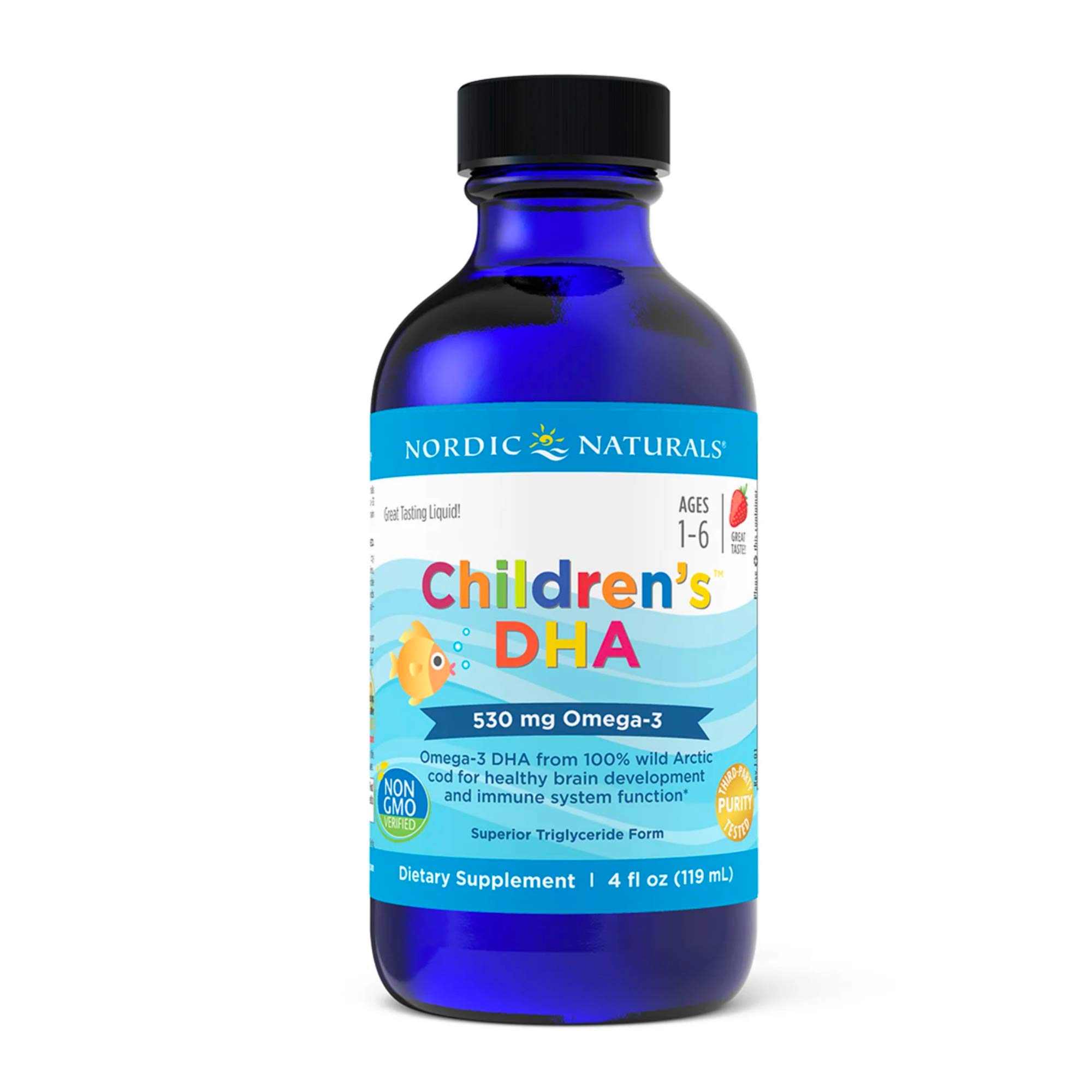 Nordic Naturals Children’s DHA, Strawberry 4 oz 530 mg Omega3 with