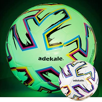 Buy Adekale Size 5 Soccer Ball Glow In The Dark Soccer Ball Balones De Futbol Soccer Official Size Youth Soccer Ball Light Up Soccer With Ball Inflation Needle Online In Greece B0922fp4jk