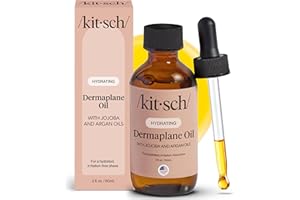 Kitsch Dermaplane Face Oil with Jojoba & Argan Oil – Hydrating Facial Formula for Dermaplaning Tool, Gua Sha & Razor Use – Irritation-Free Shave Oil for Soft, Radiant Skin – 2oz