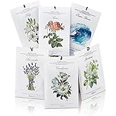 MYARO 12 Pack Assorted Floral Scented Sachets - Lavender, Rose, Jasmine, Ocean, Gardenia & Lily | Drawer, Closet & Car Air Freshener Bags | Multi-Scent Home Fragrance Gift Set