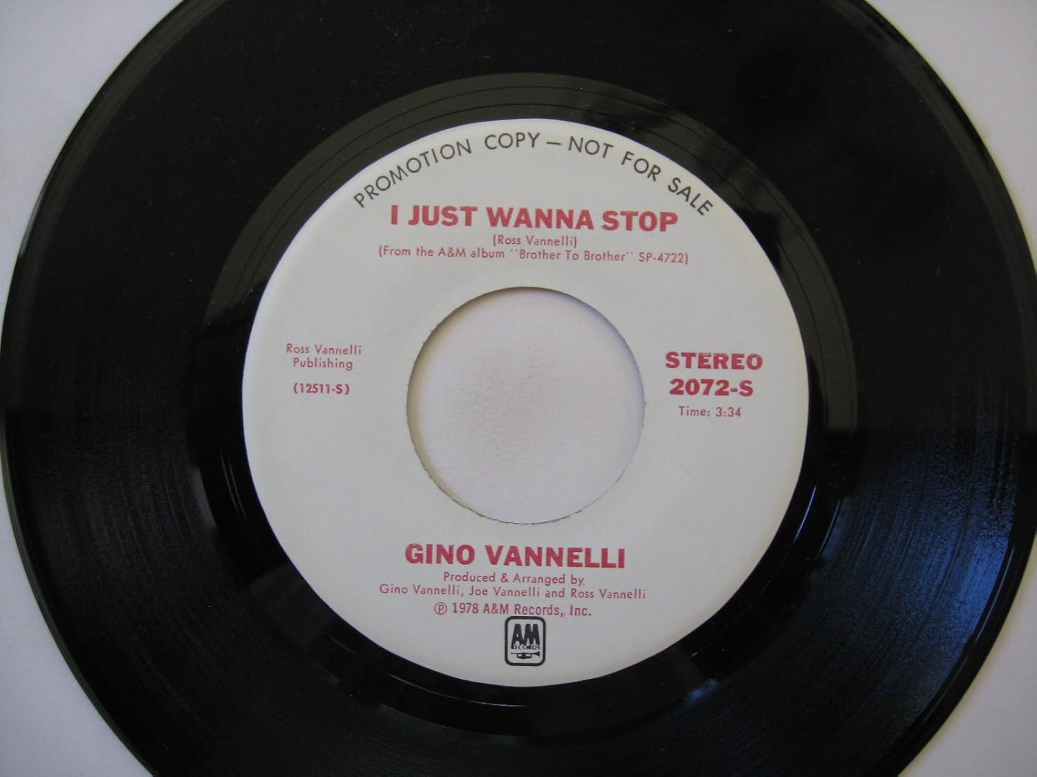 GINO VANNELLI i just wanna stop / mono Music GINO VANNELLI i just wanna stop / mono Music