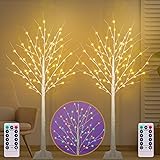 5FT Lighted Birch Tree with 90 LED Warm White and