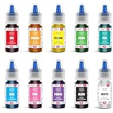 Food Coloring Gel Cake Decorating Set - Jelife 10 Colors Gel Based Edible Food Color Easter Egg Dye Kit Concentrated Neon Icing Colors for Kids Baking Macaron Frosting Fondant Cookie (6ml/Bottles)