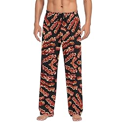 Ollabaky Pajama Pants for Men Bacon Pattern Men's