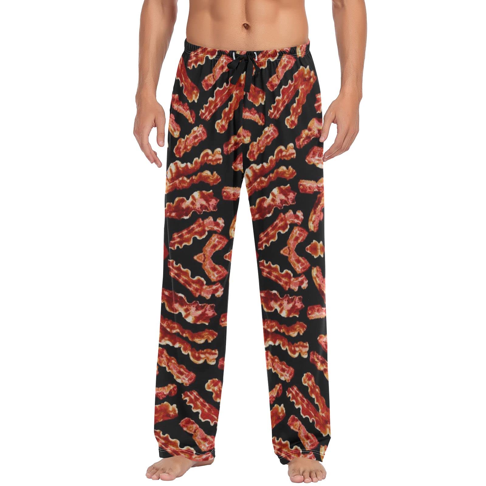 Ollabaky Pajama Pants for Men Bacon Pattern Men's