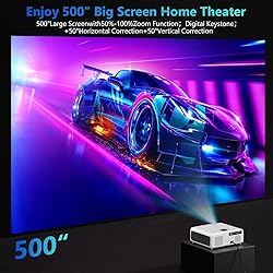 Outdoor Projector 4K,DIPIKPRJ P8 1300 ANSI WiFi 6