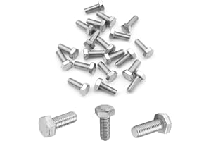 JUVIELICH 20Pcs M8 Hex Bolts M8x40mm Stainless Steel 304 M8-1.25 Fully Threaded Metric Hexagon Head Screw Machine Bolt - Right Hand External Hex Drive