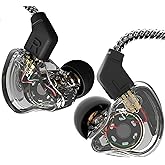 CCZ Yinyoo Melody in Ear Monitors Earphones Headphones Wired Earbuds without Microphone IEM HIFI Bass with 1DD 1BA, Ear fins,