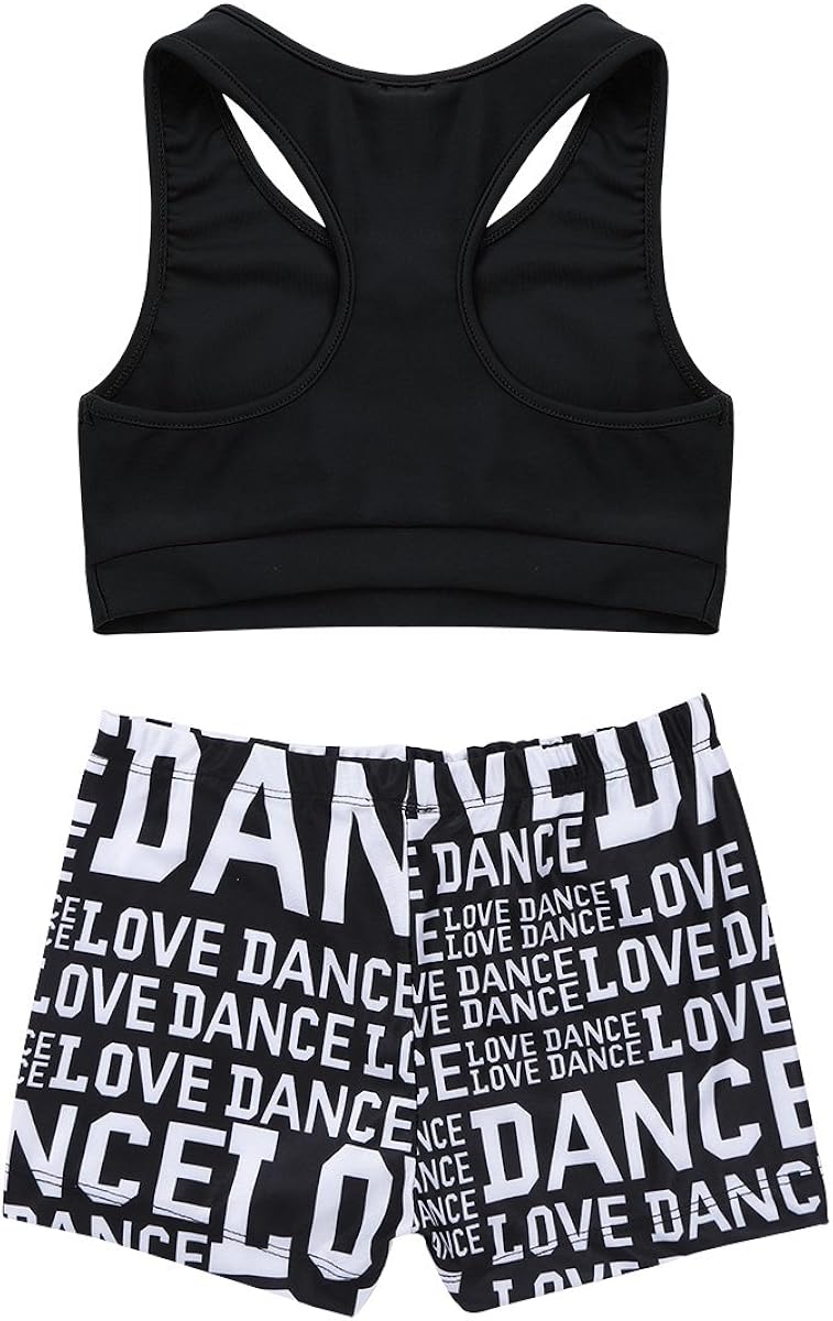 swimming crop top and shorts