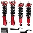 BDFHYK Coilovers Compatible with Dodge Caliber 2007-2012, Compatible with Jeep Compass 2007-2016, Patriot 2008-2011, 4 PCS Adjustable Height Coilovers Suspension Kit Lowering Kit, Red