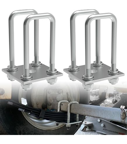 1)boat Leaf Spring Axle Square M14 U-bolt Kits 1000309 Parts Square U ...