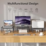 BONTEC Monitor Stand with Drawer 3 Height Adjustable Riser Mesh Platform view 8