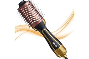 Blmxle Hair Dryer Brush in One, Negative Ion Brush Hair Dryer and Styler Volumizer for Women, Upgrade Blow Dryer Brush One Step Anti-frizz Hot Air Brush, 4 in 1 Ceramic Hair Styling Hot Tools, Black