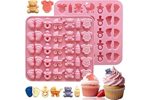 1 Pcs Chocolate Mold Cute Pink Silicone Baking Mould Handmade DIY Gummy Bears Candy Molds for Cake Decorations Praty Birthday