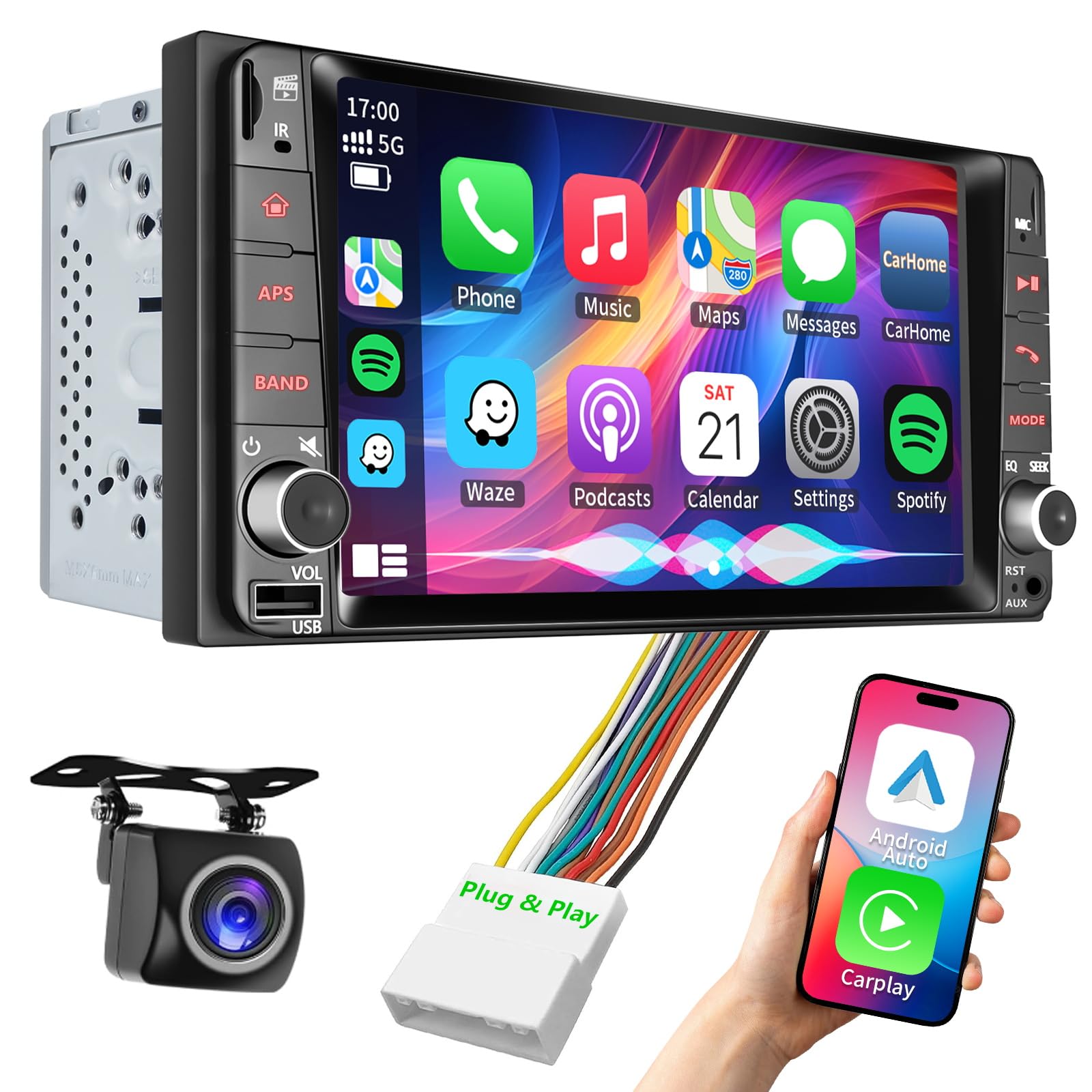 Photo 1 of Plug and Play Car Stereo Radio for Subaru Forester 2009-2015/Subaru Impreza 2008-2014/Subaru WRX 2008-2015/Subaru WRX STI 2008-2015/Subaru XV Crosstrek 2012-2015 Support Carplay/Android Auto/BT/AM/FM