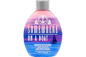 DARK TANS EXCLUSIVE Somewhere On A Boat Tanning Lotion for Indoor Tanning Beds/Outdoor Sun Tan Dark Tanning Bed Lotion w/Coconut Oil, Pineapple & Shea Butter 13.5oz - White Lotion, NO Bronzer