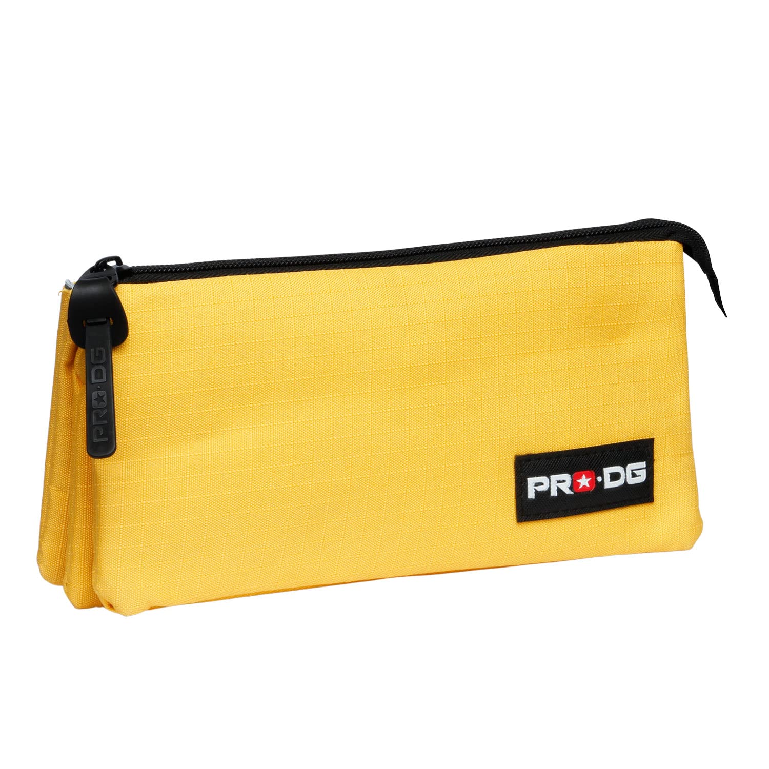 PRODG Yellow-Triple Block Pencil Case, Yellow, 23.5 x 11 cm