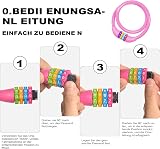 Ainiv Four-Digit Cable Lock 65cm Anti-Theft Bicycle Lock Pink view 5