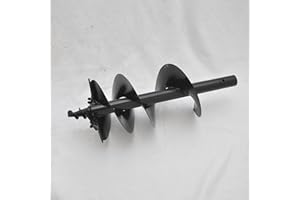 BIRSPPY Tool Tuff Pole-Star 12" Diameter Compact Auger (36" Length) for 3-Point Tractor Diggers w/2" Round Shaft & Dual-Bolt Connection