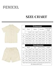 Fenxxxl Linen Sets For Men 2 Pieces Short Sets
