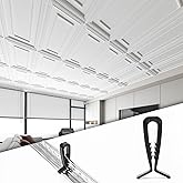 Art3d 1.9 x 1 in Ceiling Grid Hold-Down Clips for Drop Ceiling Tiles, 100 Pack
