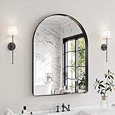 Arched Bathroom Mirror, 30"x36" Black Mirror for Wall Mounted Vanity Mirror for Over Sink with Tempered Glass, Aluminum Alloy Deep Frame, Farmhouse for Bedroom, Entryway, Living Room