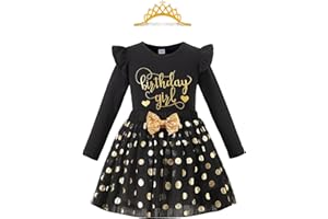 LYSMuch Kids Toddler Baby Girls Birthday Outfits Princess Vest Long Sleeve Shirt Mesh Bubble Tutu Skirt Set