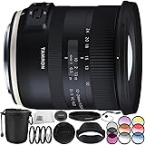 Tamron 10-24mm f/3.5-4.5 Di II VC HLD Lens for Canon EF 11PC Accessory Bundle – Includes 3 Piece Filter Kit (UV + CPL + FLD) + More