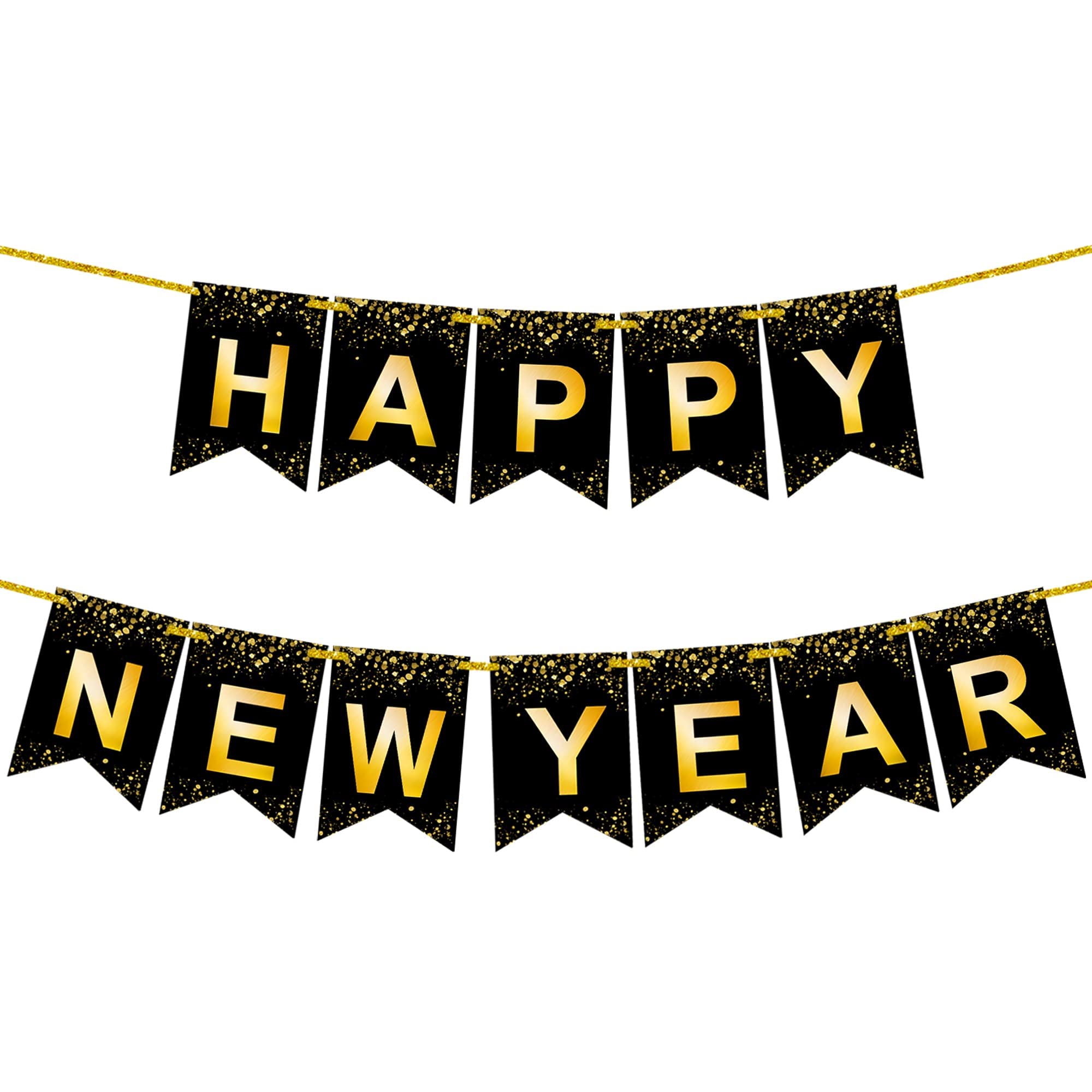 KatchOn, Glitter Happy New Year Banner 2025 - Large 10 Feet, No DIY ...