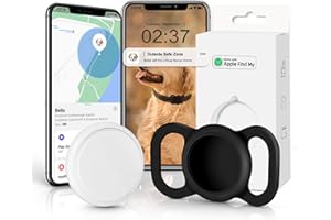NozlaID GPS Tracker for Dogs, Mini GPS Cat Tracker, Smart Pet Activity Tracker (iOS Only), No Monthly Fee, Compatible with Apple Find My, Anti-Lost, Finder Tag for Vehicles/Pets/Kids/Items
