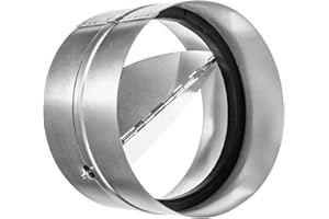 ECOPRO VENT - 6" Inch Backdraft Damper for Straight or Flex Duct. Bathroom Exhaust Fan. Kitchen Hood Exhaust Fan and Different Dryer Fan Backflow Preventer. Steel Damper with Aluminum Valve Flaps