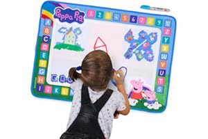 LUPPA Kids Toys Water Doodle Mat - Peppa Pig Reusable Painting Writing Color Doodle Mat Drawing Board, Toddler Educational Toys for Age 3 and Up Year Old Girls & Boys (50cm x 70cm)