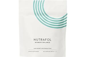 Nutrafol Women's Balance Hair Growth Supplements, Ages 45 and Up, Clinically Proven for Visibly Thicker Hair and Scalp Coverage in 3-6 Months, Dermatologist Recommended - 1 Month Supply Refill Pouch