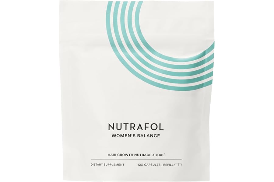 Nutrafol Women’s Balance Hair Growth Supplements, Ages 45 and Up, Clinically Proven for Visibly Thicker Hair and Scalp Coverage in 3-6 Months, Dermatologist Recommended – 1 Month Supply Refill Pouch
