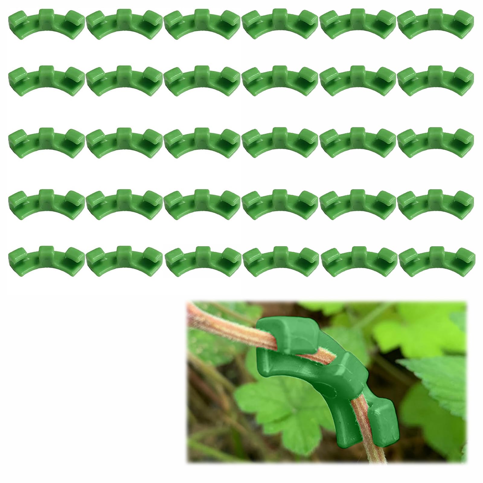 CTForest Pack of 30 90 Degree Plant Benders, Plant Bending Trainers, Plant Bending Bender Clips, Suitable for Bending Plant Stems and Changing the Direction of Growth (Green)
