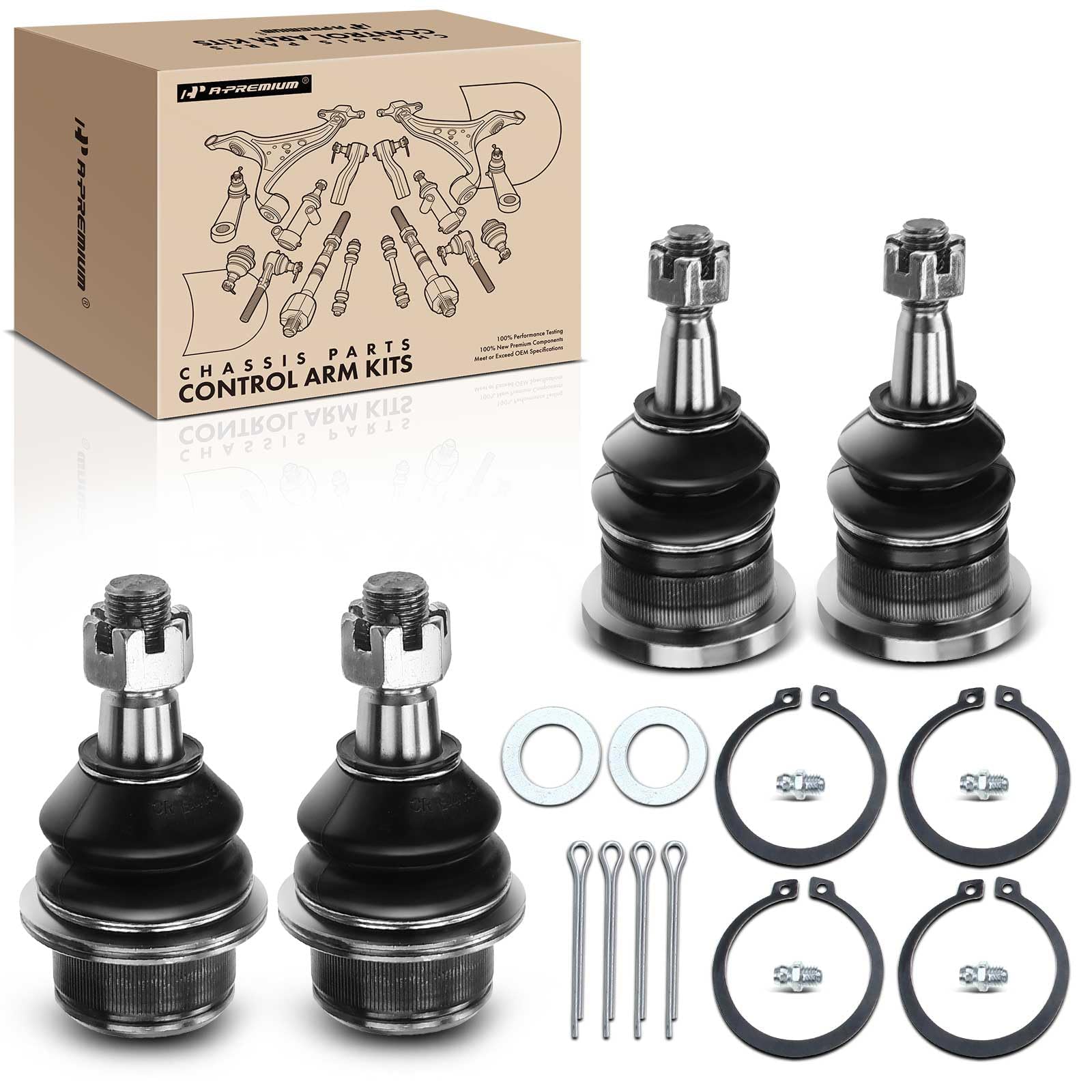 Photo 1 of * only comes with the ball joints *
A-Premium Set of 4, Front Upper & Lower Ball Joints Kit, Compatible with Chevrolet Silverado 1500 & 1500 Classic, Tahoe, Suburban, Express 1500 & 2500, Avalanche, GMC Yukon, Sierra, Cadillac Escalade