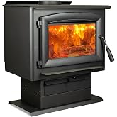 Ashley Hearth AW2020-P 2,000 sqft Wood Stove with Legs and Pedestal | Freight Shipping Required