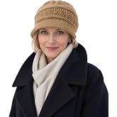 Nimalpal Women Winter Hat Elegant Mature Womens Knit Hat With Brim Warm | Newsboy Cap with Visor, Warm Fleece Lining, Winter Hat for Women Cold Weather, Ideal Daily Wear & Holiday Gift for Mother