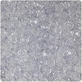 BeadTin Crystal Transparent 6mm Faceted Round Plastic Craft Beads (600pcs)