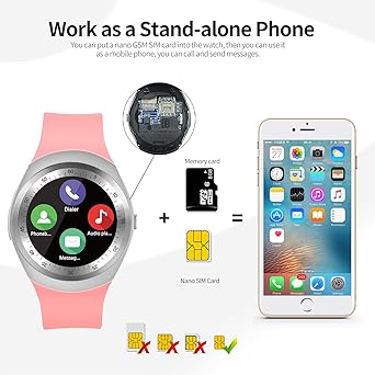 2018 new smart watch round support nano sim